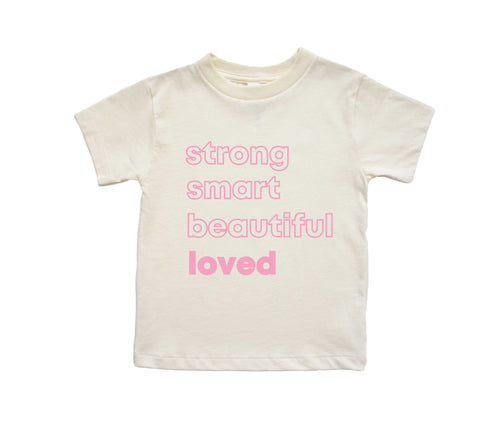 Loved Affirmations | Kids Natural Tee