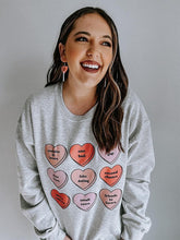 Romance Tropes Candy Hearts | Adult Crewneck Sweatshirt