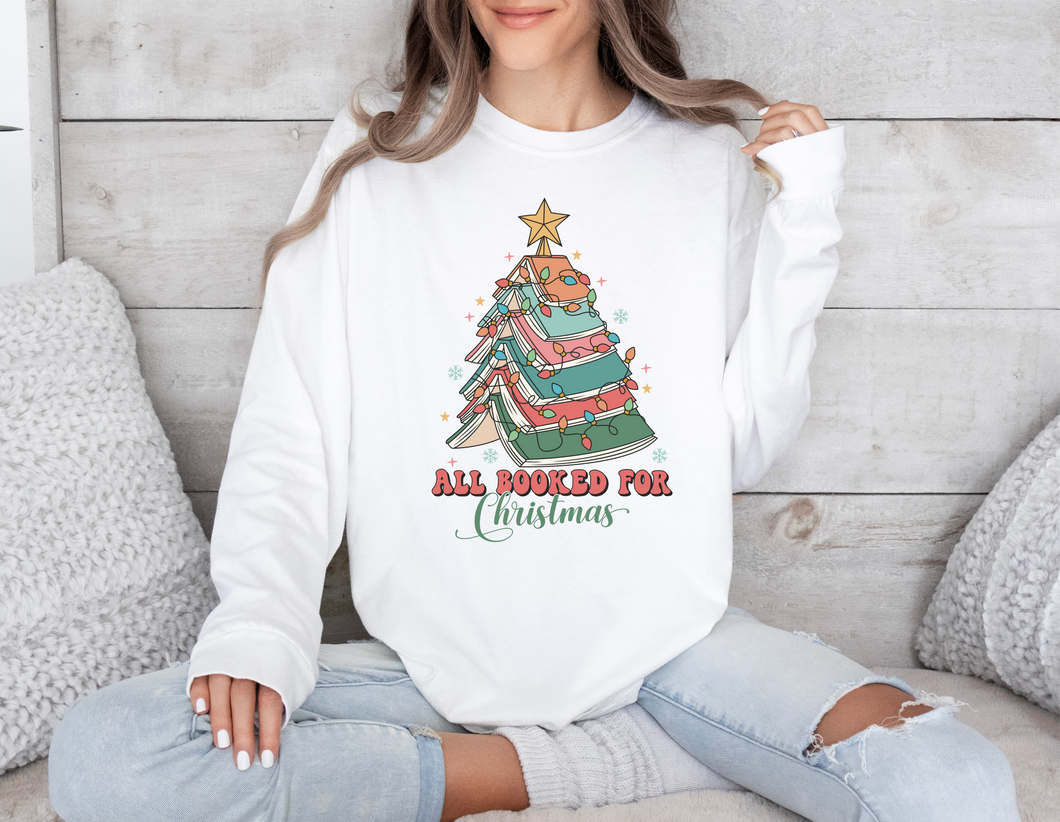 Booked For Christmas | Adult Long Sleeve Tee