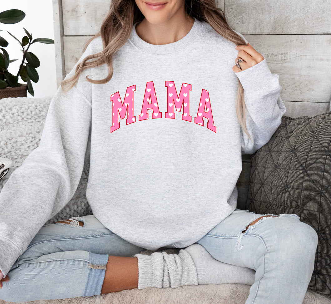 Mama Hearts | Adult Crewneck Sweatshirt