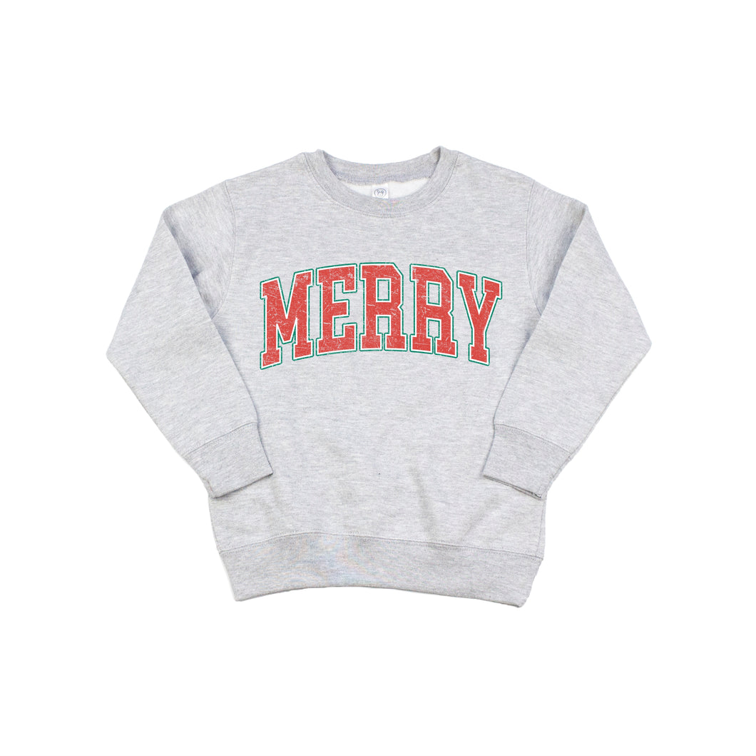 Merry | Kid's Crewneck Pullover Sweatshirt