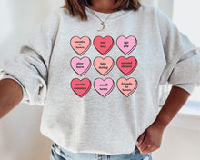 Romance Tropes Candy Hearts | Adult Crewneck Sweatshirt