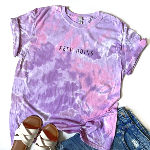 Keep Going | Cotton Candy Tie Dye Tee