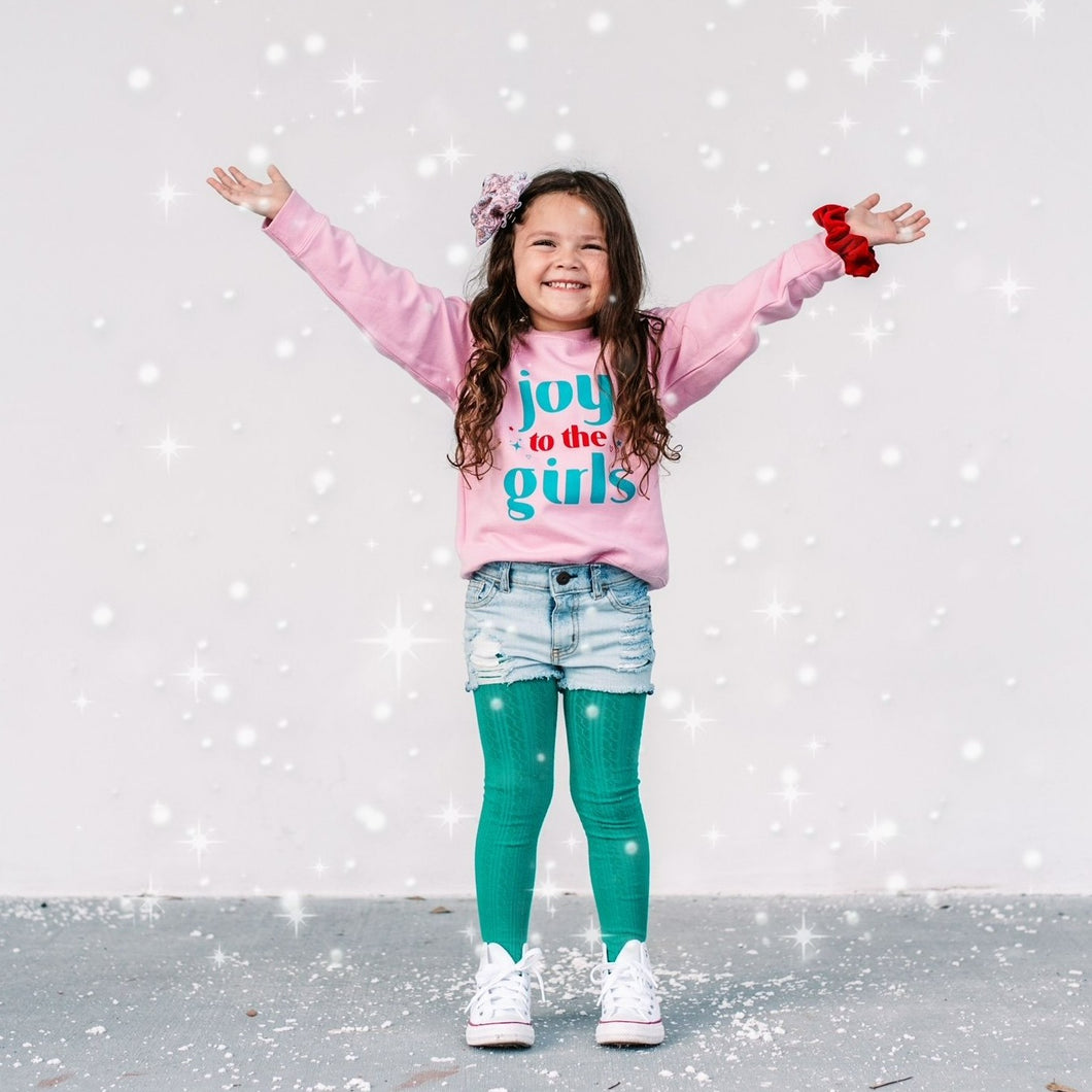 Joy to the Girls | Kids' Pink Sweatshirt