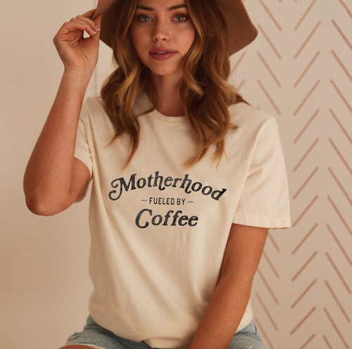 Motherhood Fueled By Coffee | Natural Tee