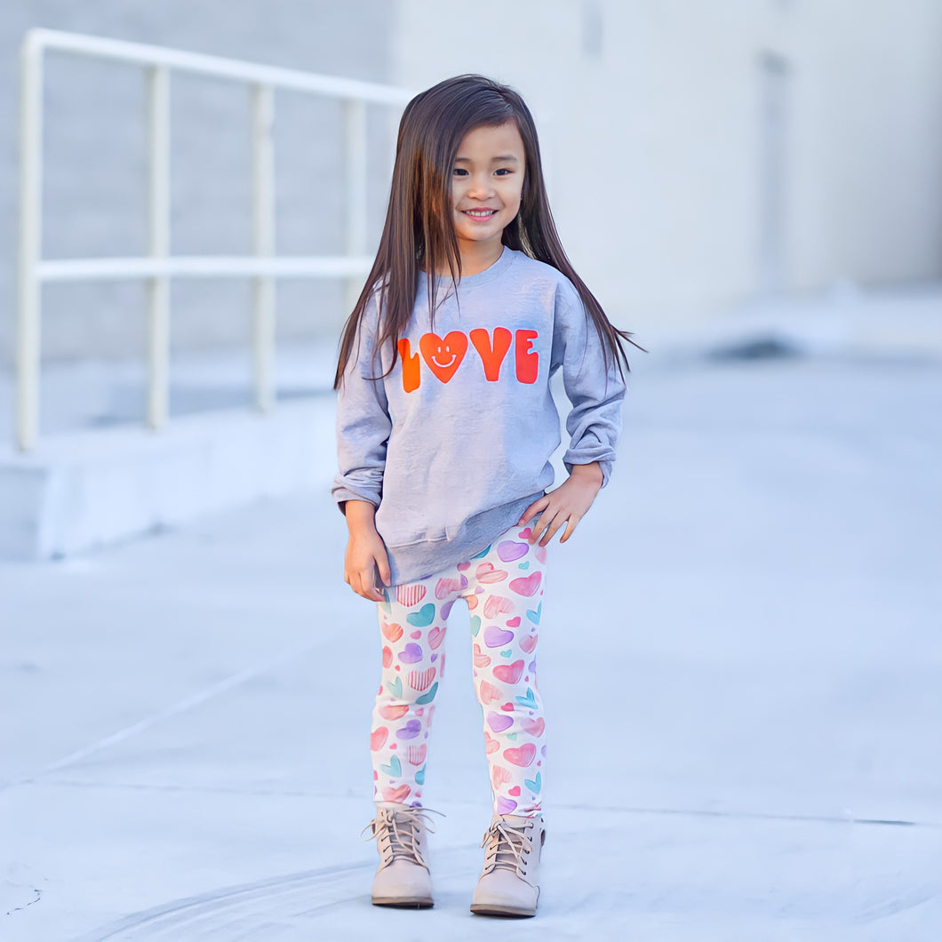 Love Smiley | Kids' Pullover Sweatshirt