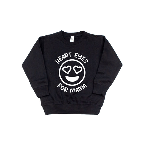 Heart Eyes for Mama | Kids' Black Pullover Sweatshirt