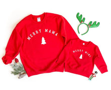 Merry Mama | Red Adult Crewneck Sweatshirt