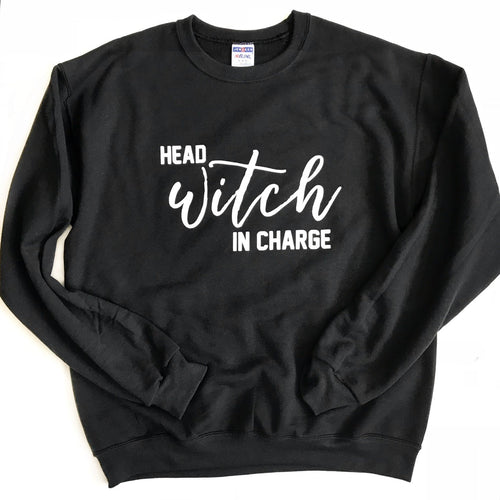 Head Witch in Charge Black Pullover