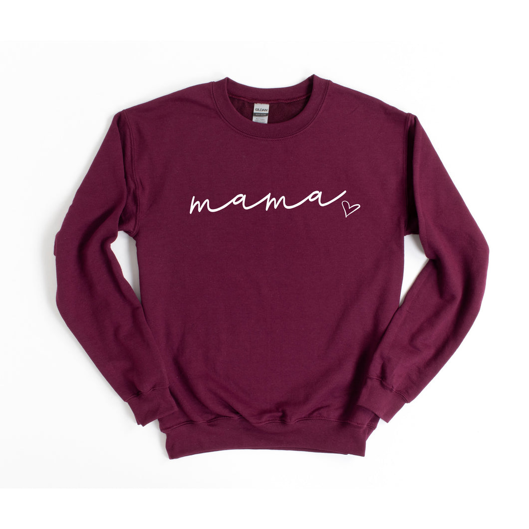 Mama Maroon Pullover Sweatshirt