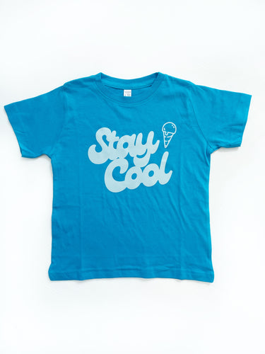 Stay Cool Turquoise Kids Tee