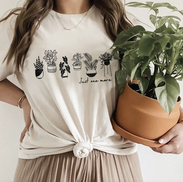 Just One More | Vintage White Plant Tee