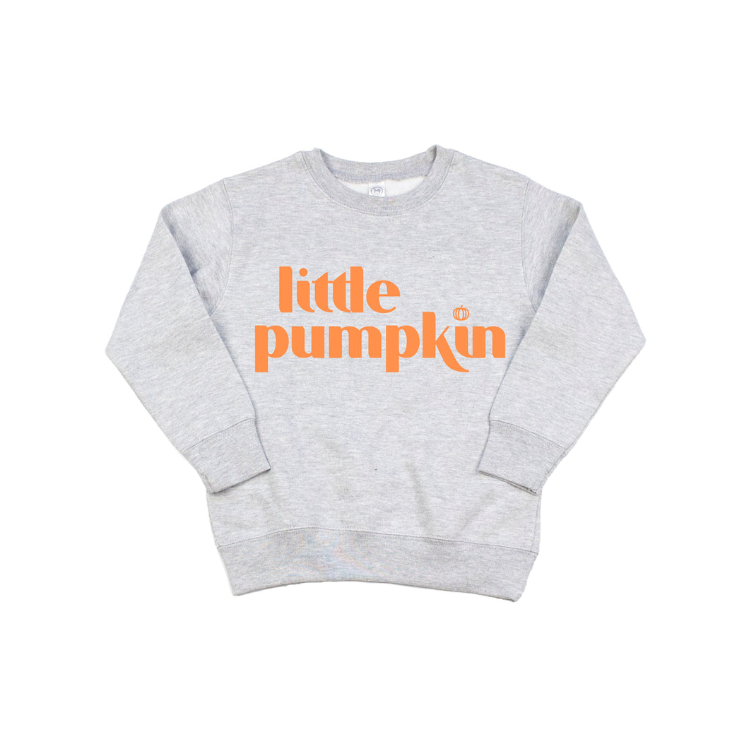 Little Pumpkin Kids Crewneck Grey Sweatshirt