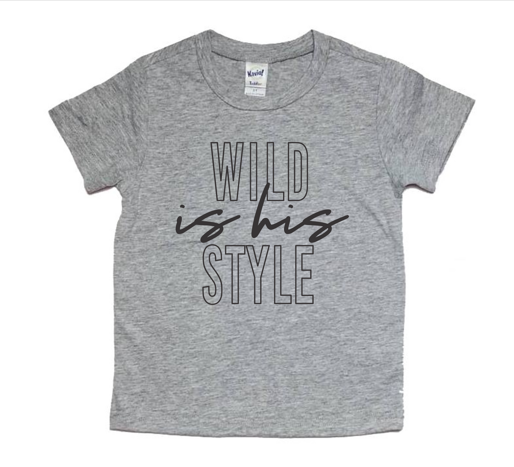 Wild is His Style - Boy's Crewneck T-Shirt